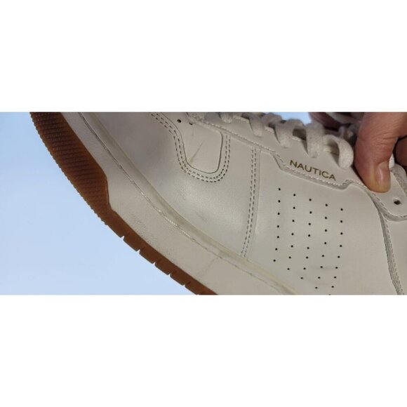 Nautica Mens White Lace Up Walking Sneaker Size 11 Stafford - Picture 4 of 10